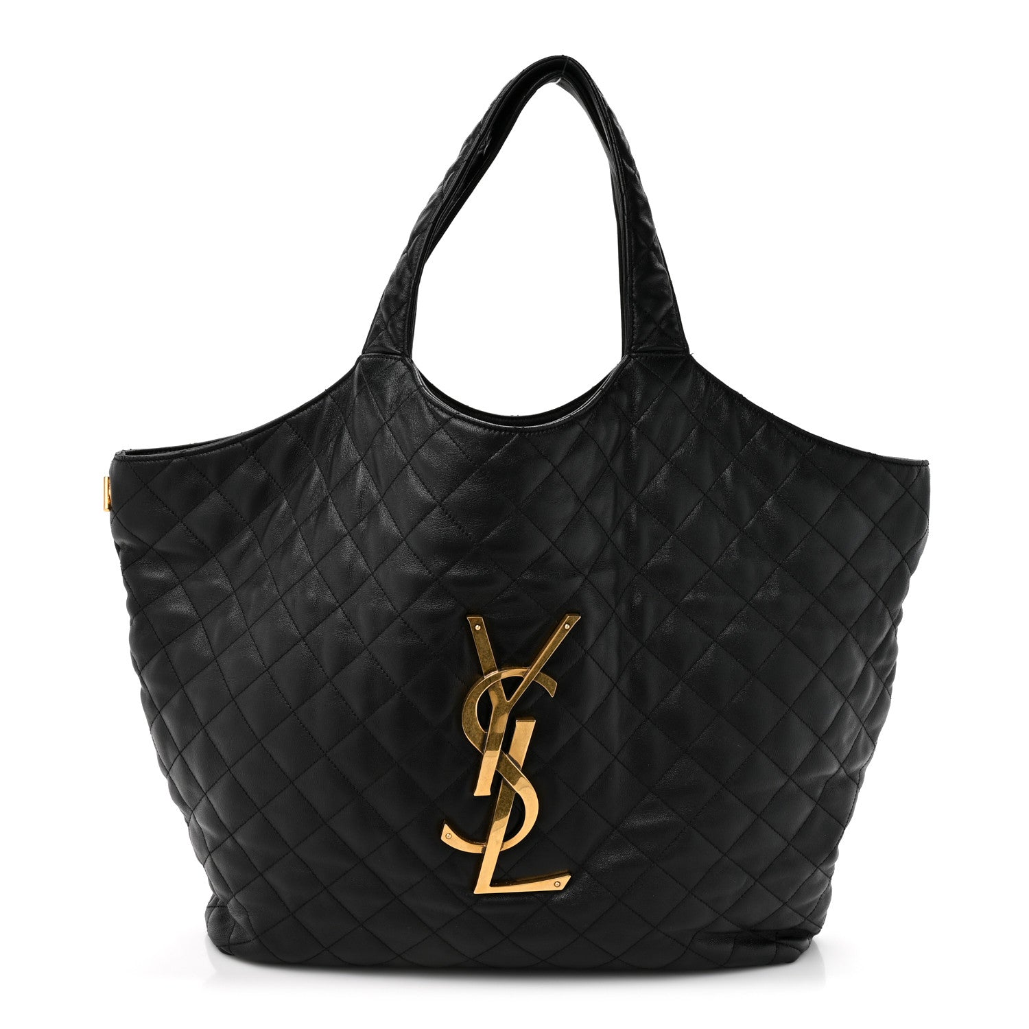 Saint Laurent Lambskin Quilted Maxi Icare Shopping Tote Black 1 of 14