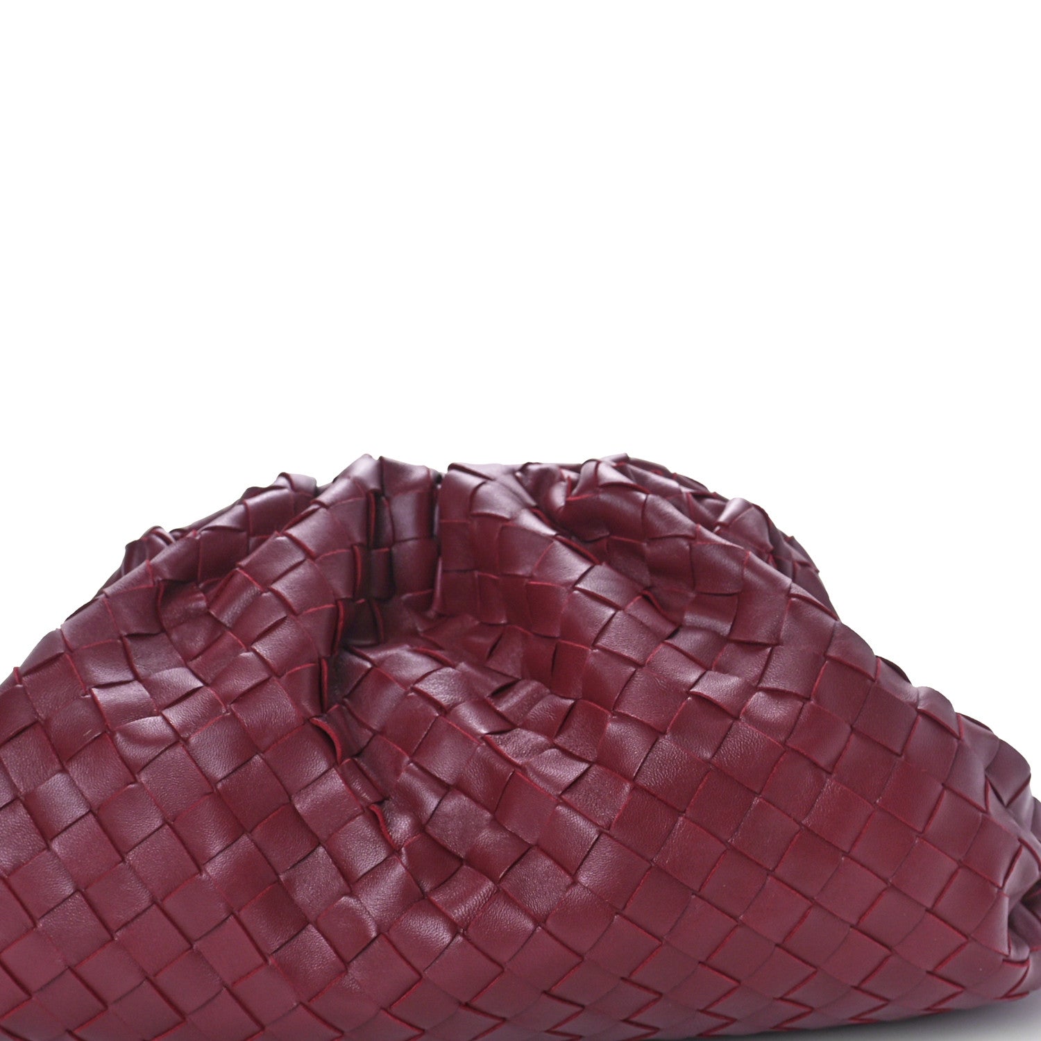 Bottega Veneta Nappa Maxi Intrecciato The Pouch Oversized Clutch Bordeaux 8 of 10