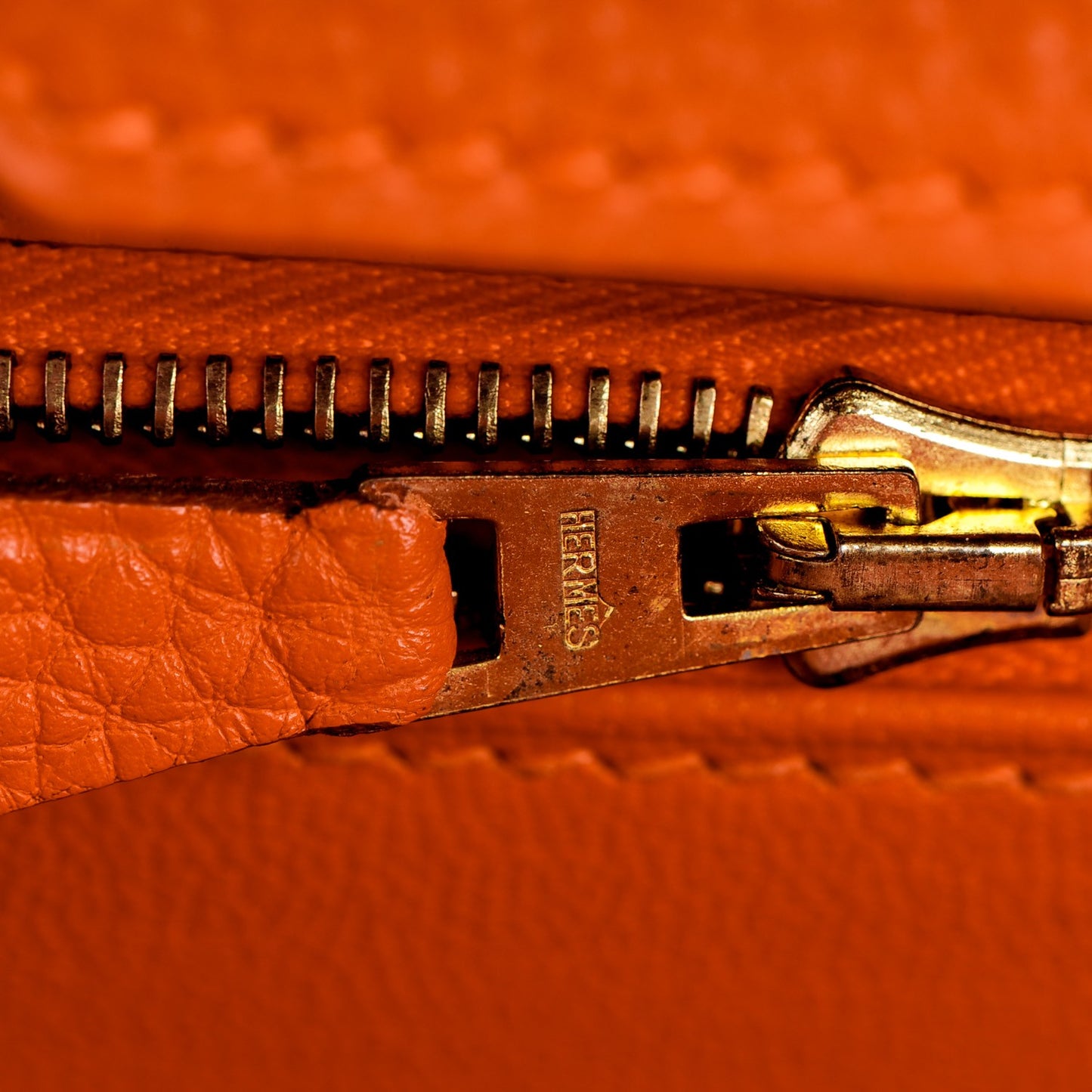 Taurillon Clemence Birkin 35 Orange