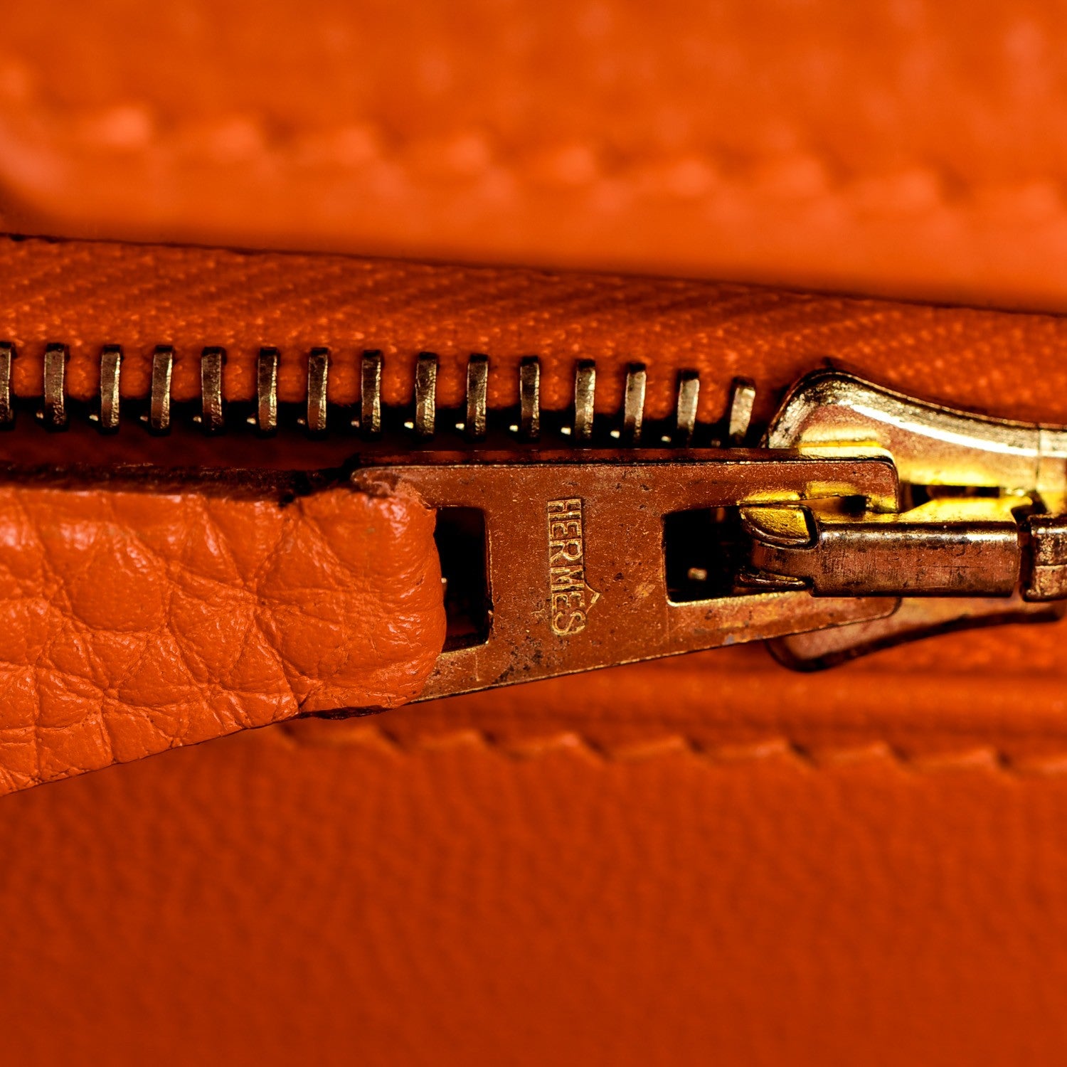 Hermes Taurillon Clemence Birkin 35 Orange 14 of 23
