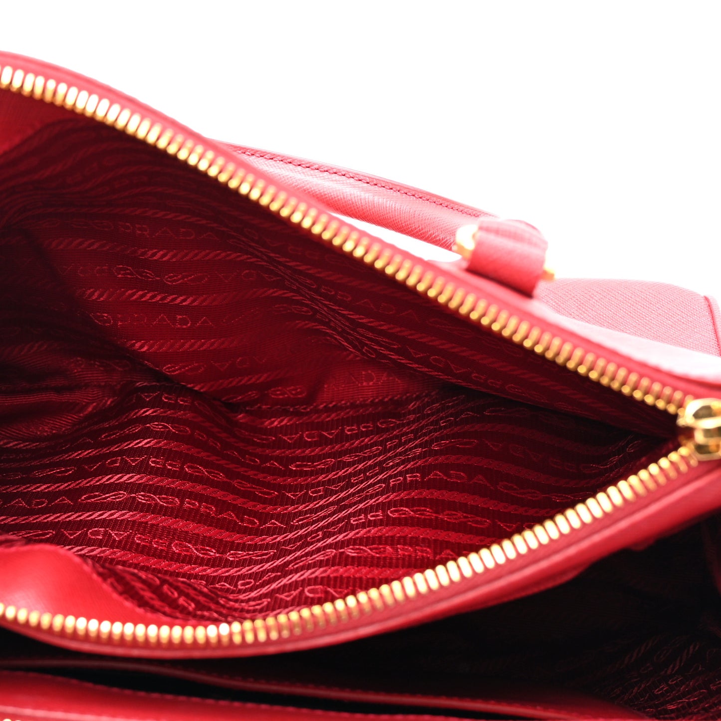 Saffiano Small Galleria Double Zip Tote Fuoco