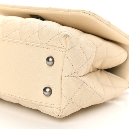 Chanel Caviar Lizard Quilted Mini Coco Handle Flap White 8 of 11