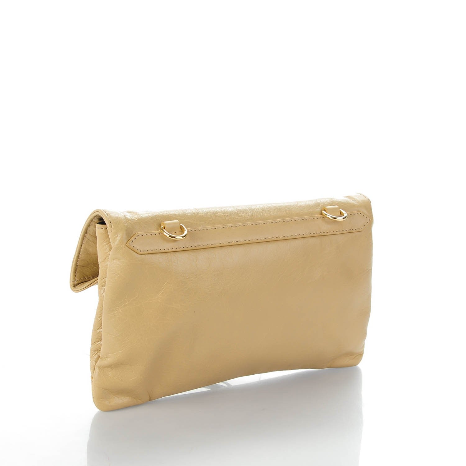 Balenciaga Agneau Classic Hardware Mini Envelope Strap Clutch Beige Sable 3 of 7