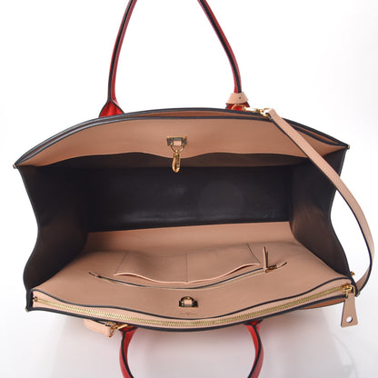 Louis Vuitton Calfskin City Steamer XL Black Creme Bourgogne 6 of 17
