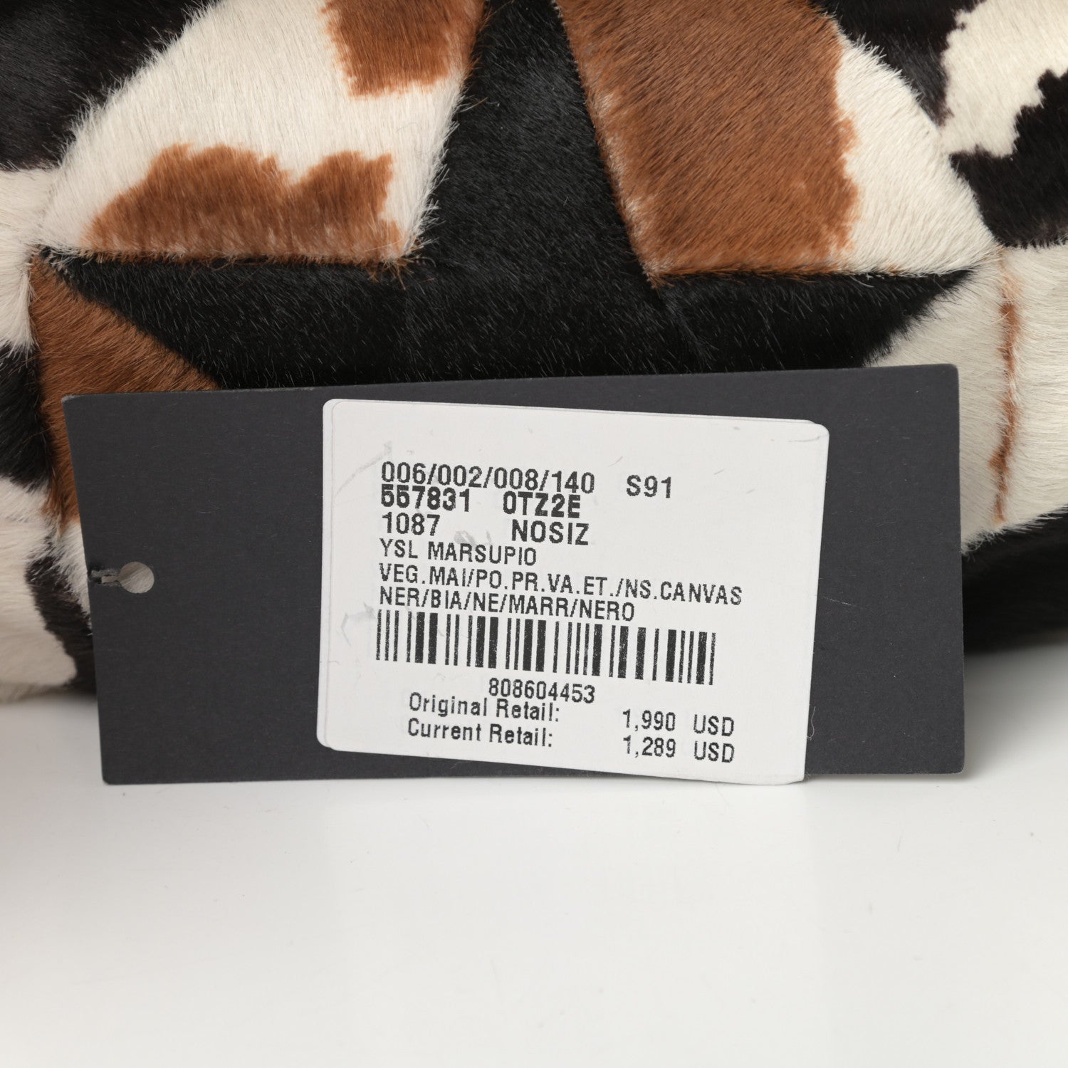 Saint Laurent Calfskin Calf Hair Pony Belt Bag Multicolor 12 of 12