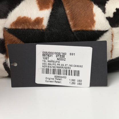 Saint Laurent Calfskin Calf Hair Pony Belt Bag Multicolor 12 of 12