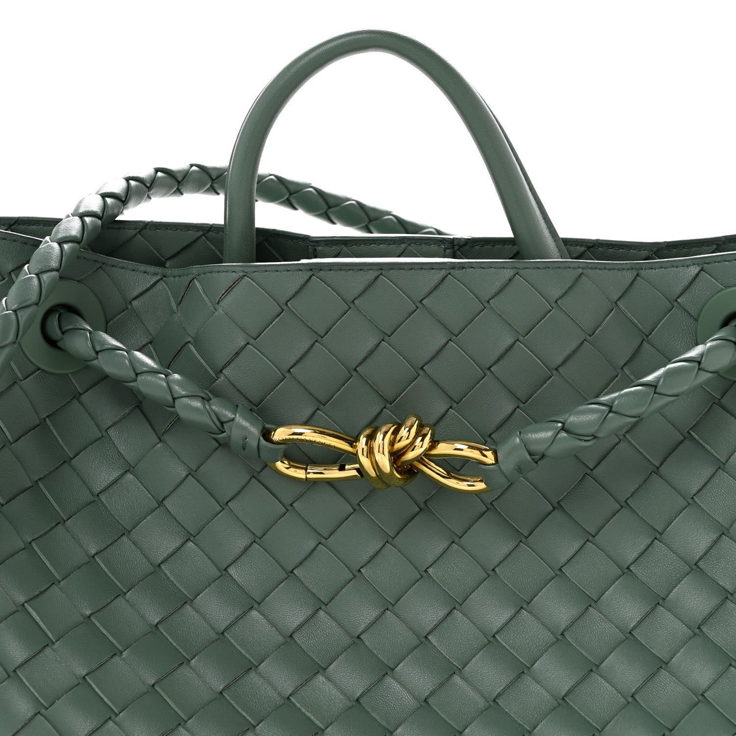 BOTTEGA VENETA ハンドバッグ Bottega Veneta Nappa Intrecciato Medium Andiamo Shoulder Bag Aloe