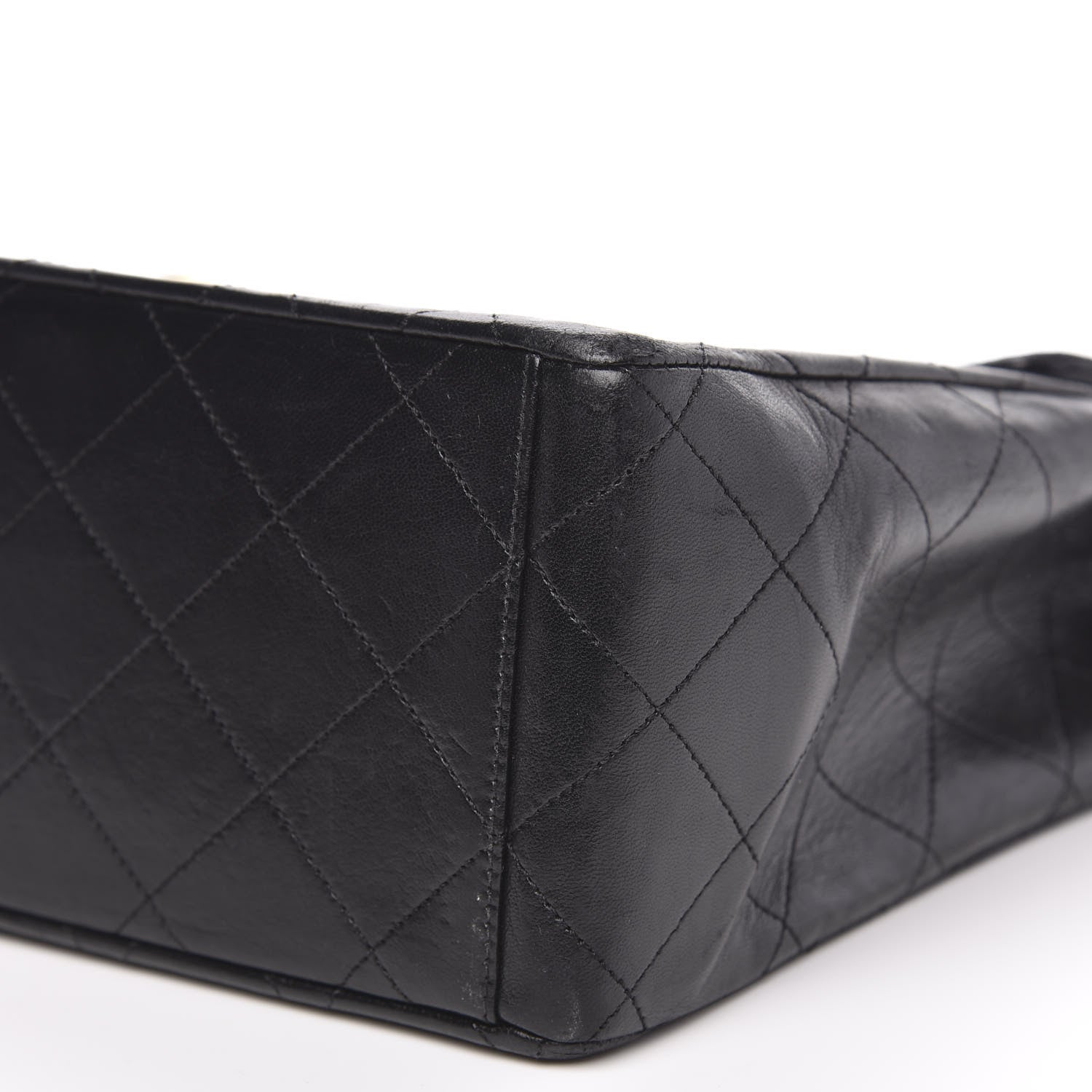 Chanel Lambskin Quilted XL Jumbo Single Flap Black 9 of 14