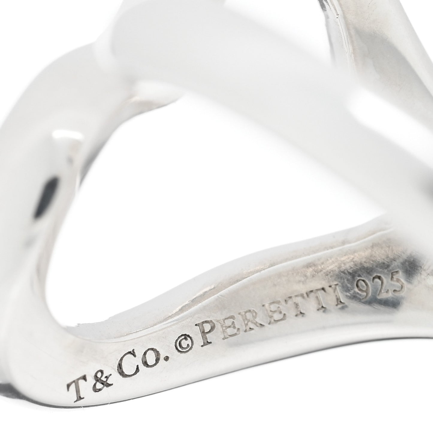 Sterling Silver Elsa Peretti Open Heart Ring 49 4.75