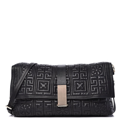 Versace Nappa Ricamo Quilted The Greek Shoulder Bag Black 1 of 10