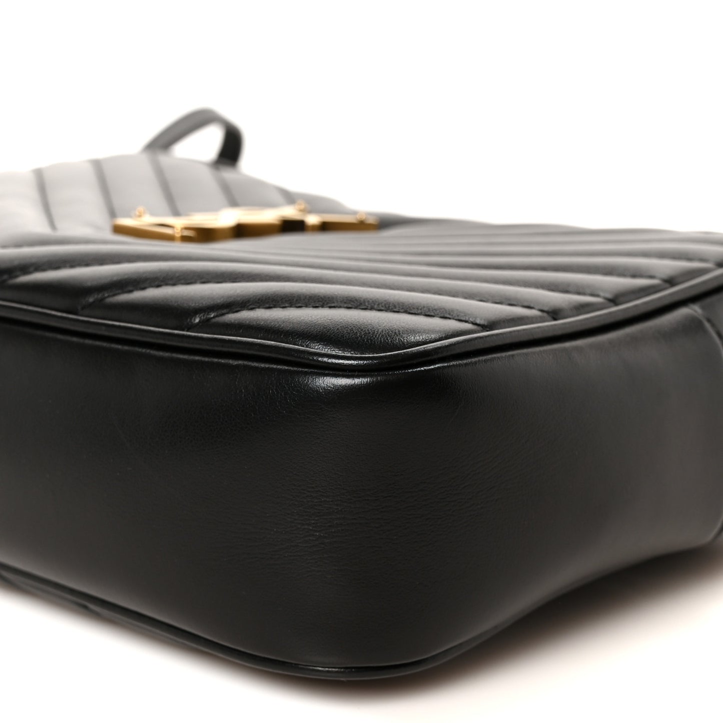 Calfskin Matelasse Monogram Lou Camera Bag Black