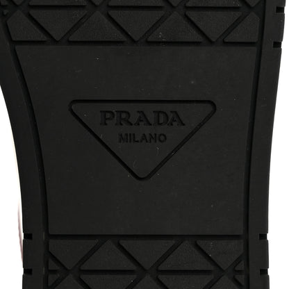Prada Vitello Sport Spazzolato Rois Rubber Triangle Logo Perforated Womens District Low Top 30mm Sneakers 36 White Alabastro 8 of 16
