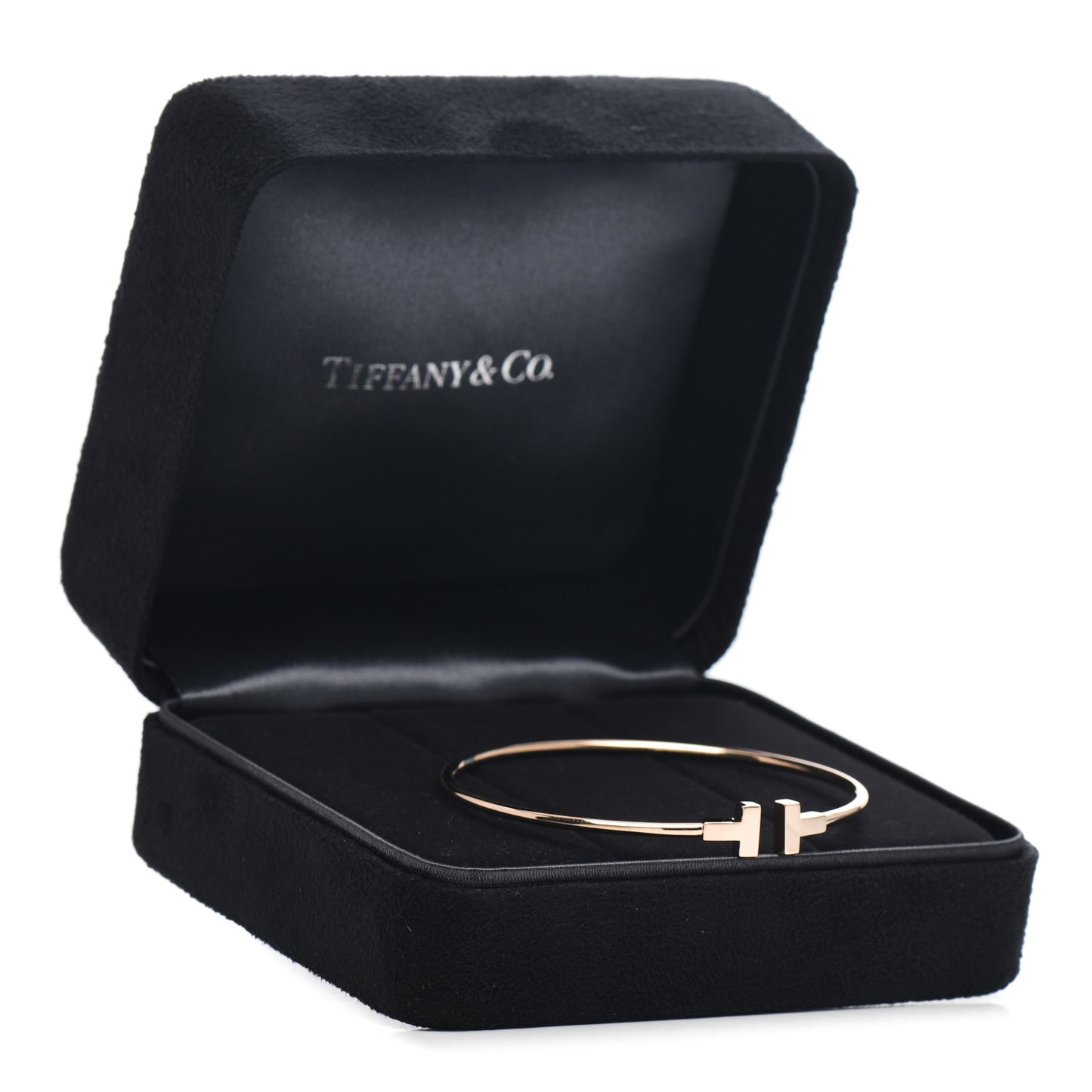 18K Rose Gold Narrow T Wire Bracelet
