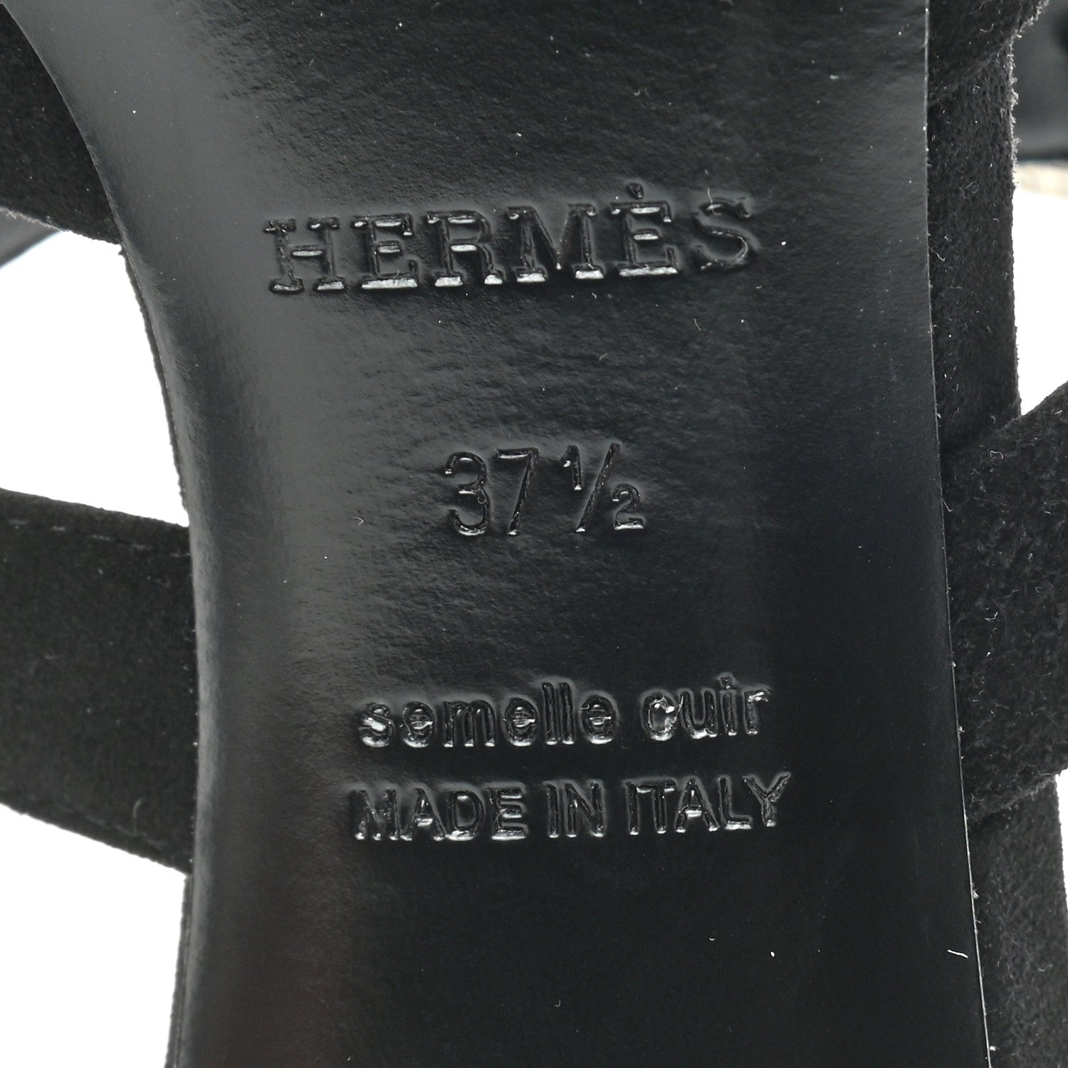 Hermes Suede Goatskin Blink Mules 37.5 Black 7 of 8
