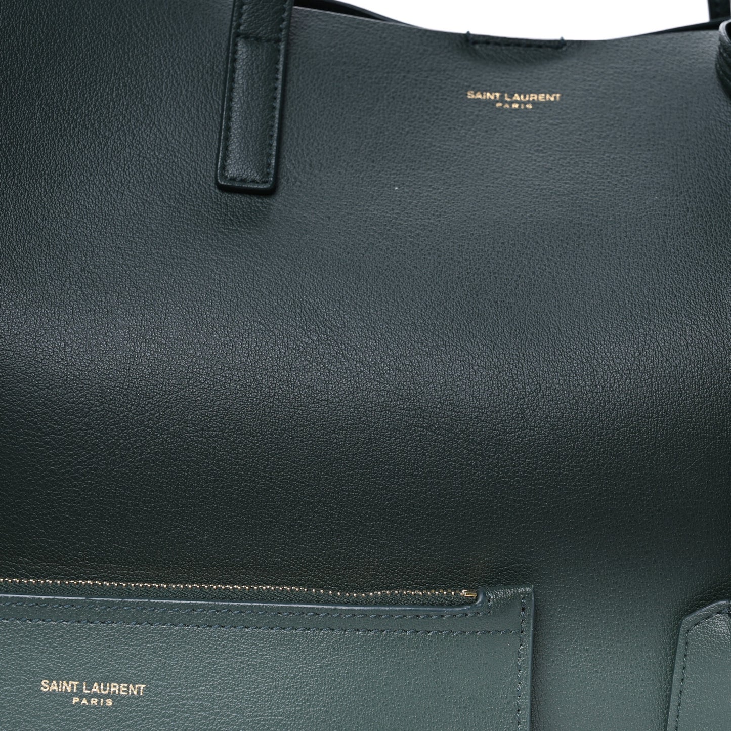 Calfskin Large Shopping Tote Dark Green