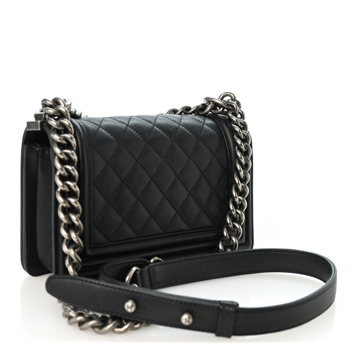 Chanel Lambskin Quilted Small Boy Flap Black 3 of 10