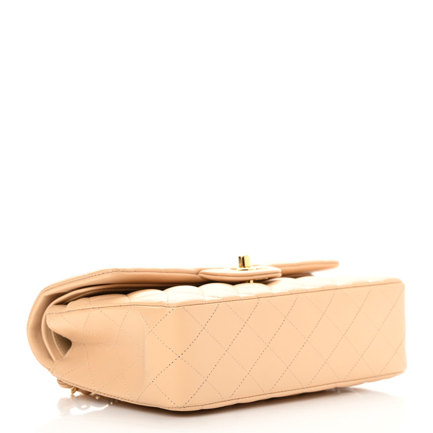 Chanel Lambskin Quilted Small Double Flap Beige 3 of 14