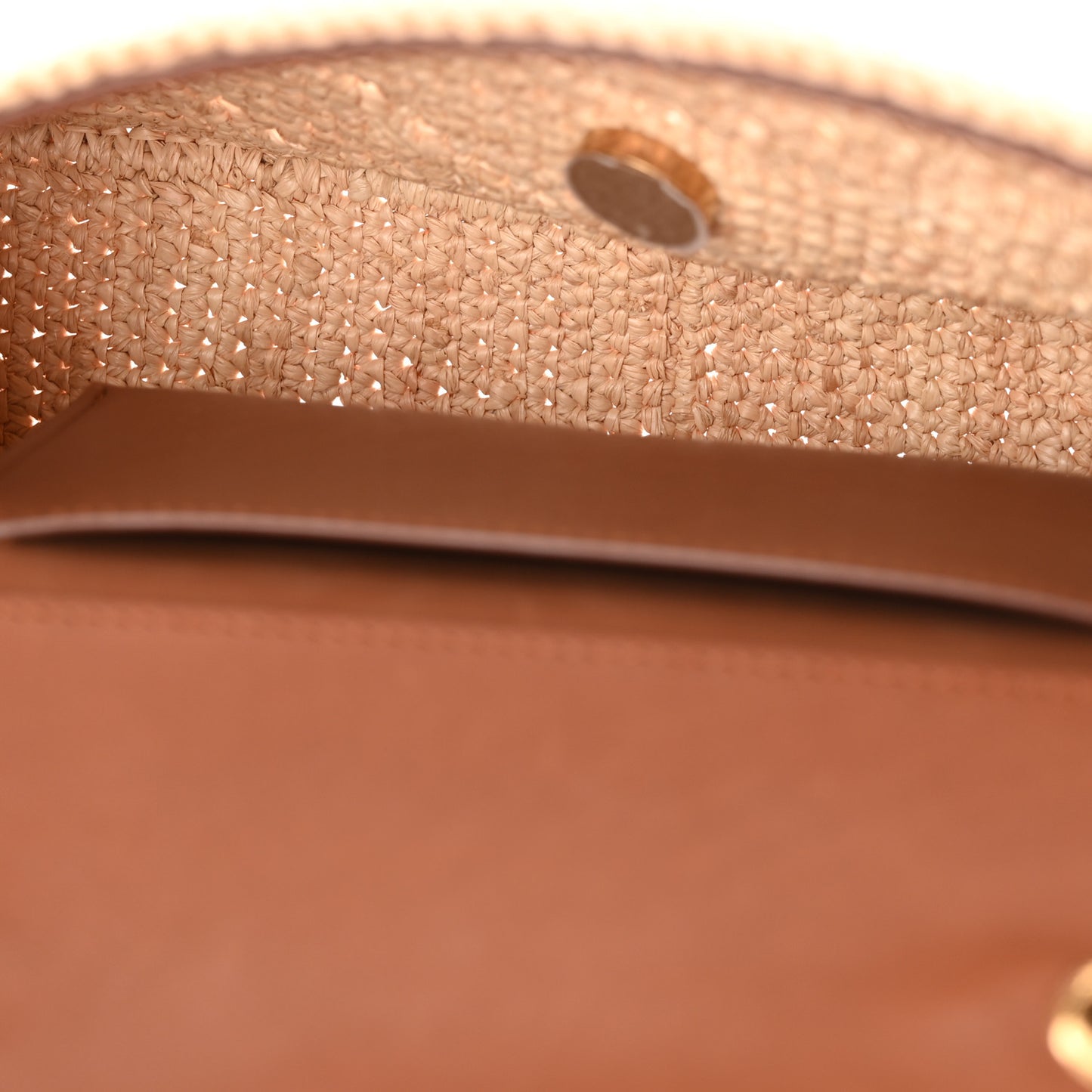 Raffia Monogram Small Loulou Monogram Chain Satchel Natural