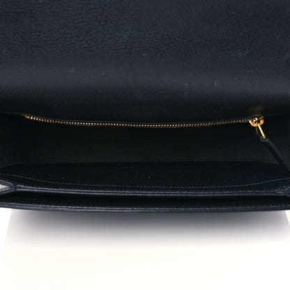 Saint Laurent Textured Calfskin Medium Classic Monogram Universite Bag Black 5 of 8