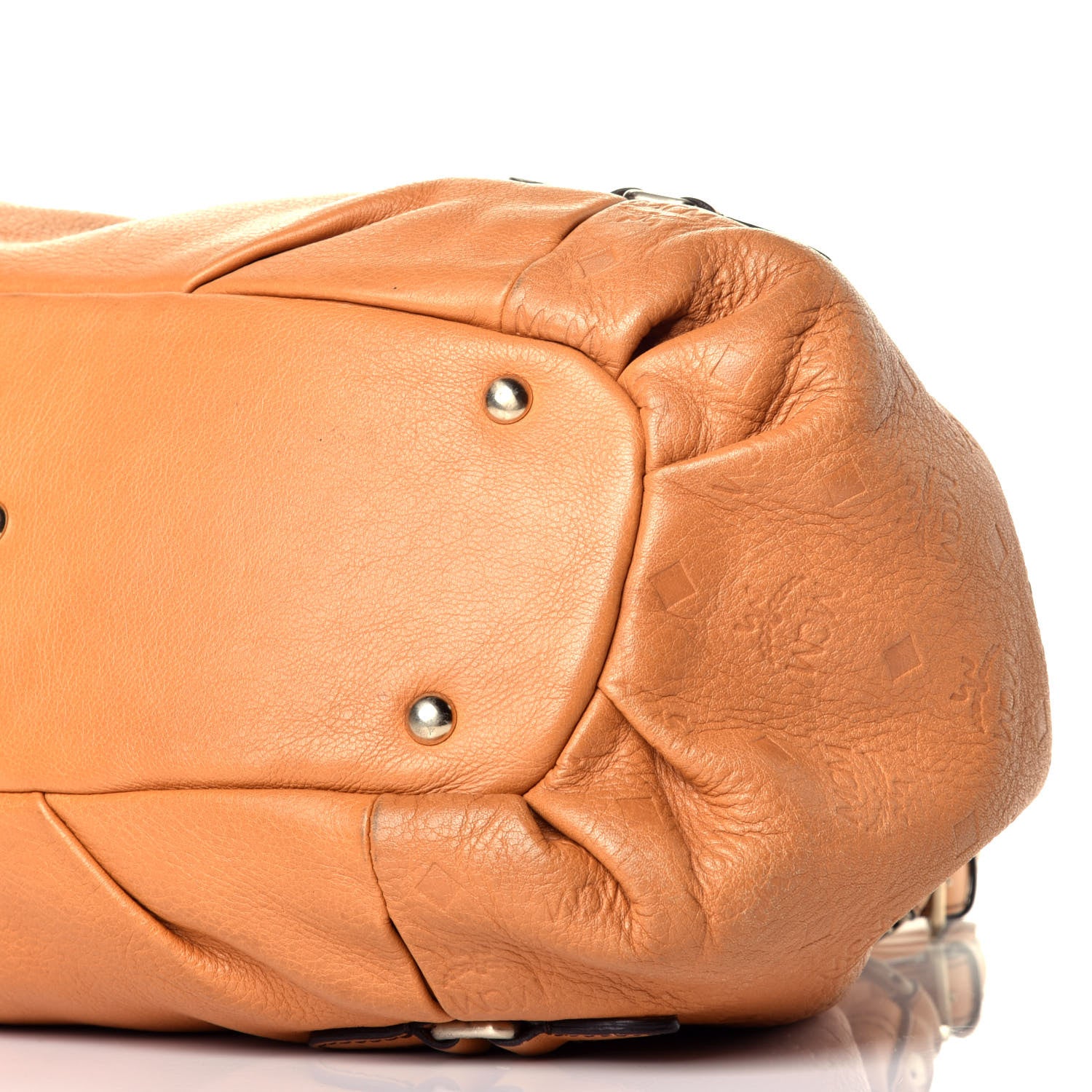 MCM Calfskin Ottomar Drawstring Shoulder Bag Sandstone 8 of 8