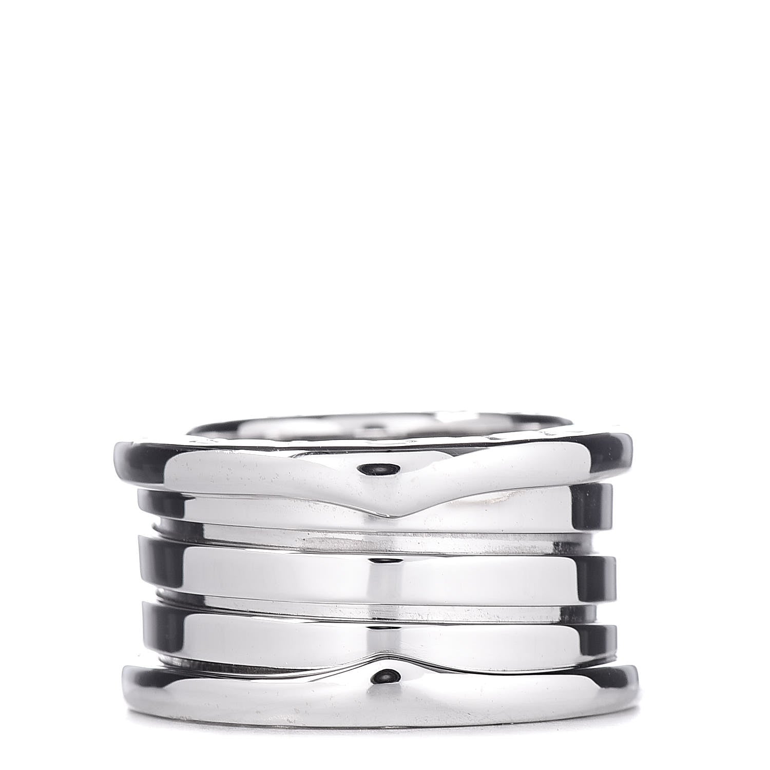 Bulgari 18K White Gold B.Zero1 4 Band Ring 50 5.25 1 of 5