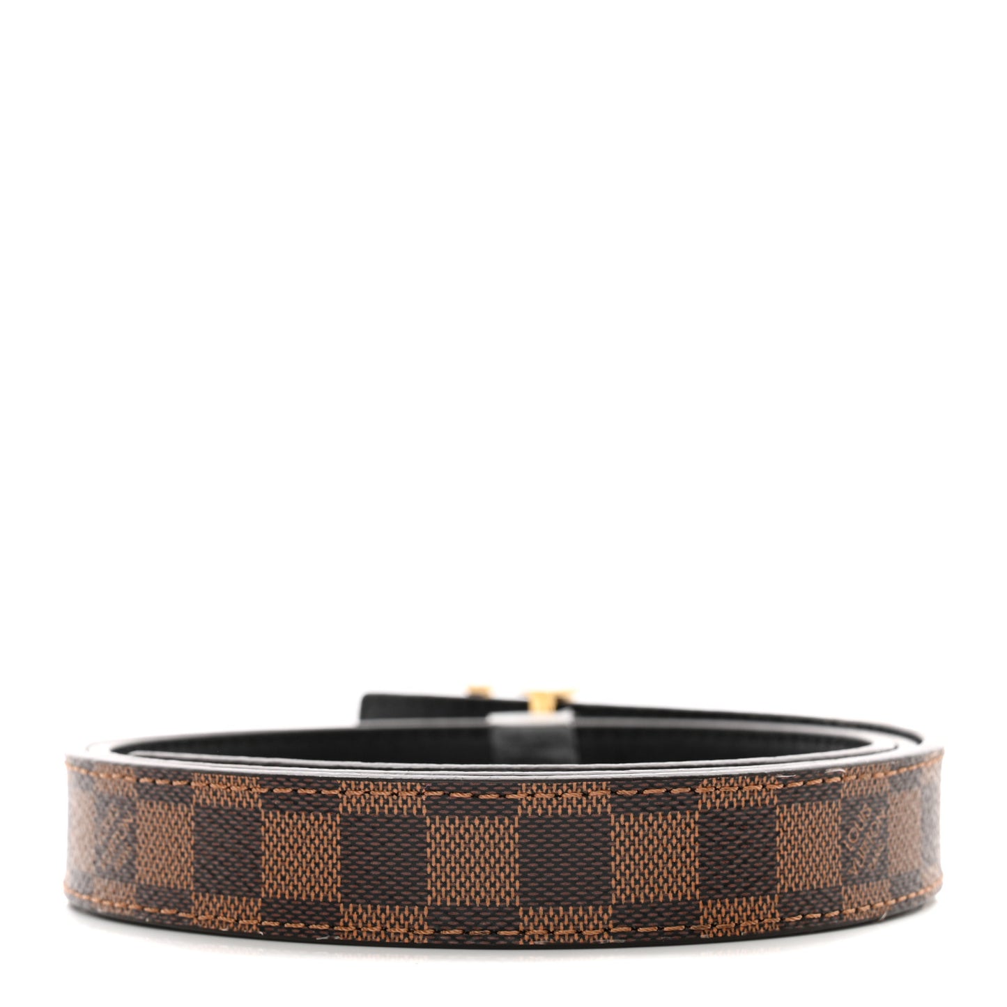 LOUIS VUITTON Mini Damier Ebene 25mm LV Initiales Belt 80 32
