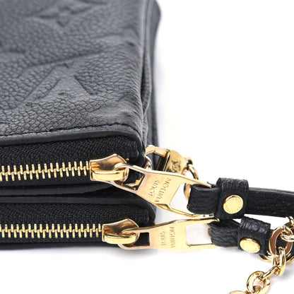 Louis Vuitton Empreinte Double Zip Pochette Black 16 of 17