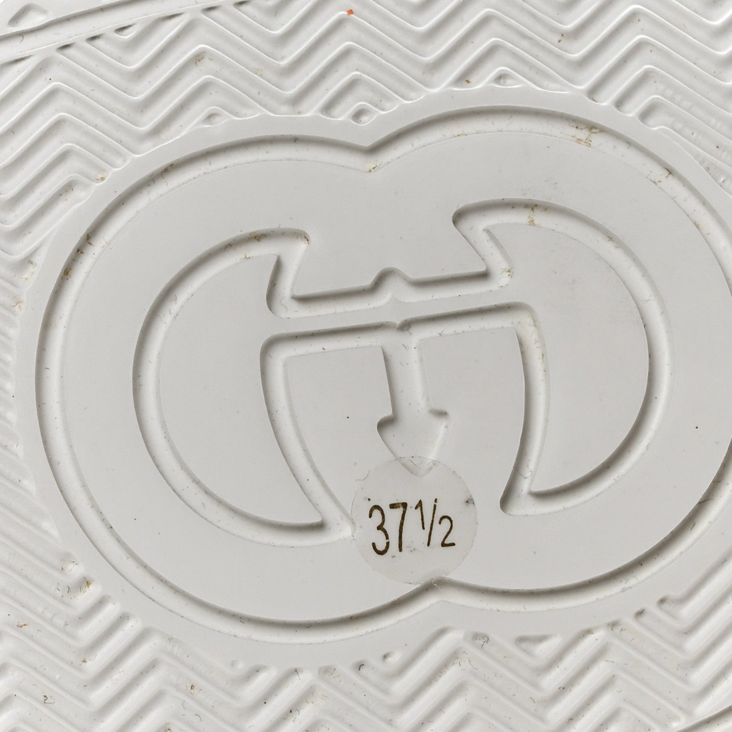 Gucci Calfskin Web Perforated Womens Platform 55mm Sneakers 37.5 White Bright Splash 7 of 9