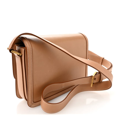Saint Laurent Box Calfskin Monogram Medium Solferino Satchel Natural Tan 3 of 9