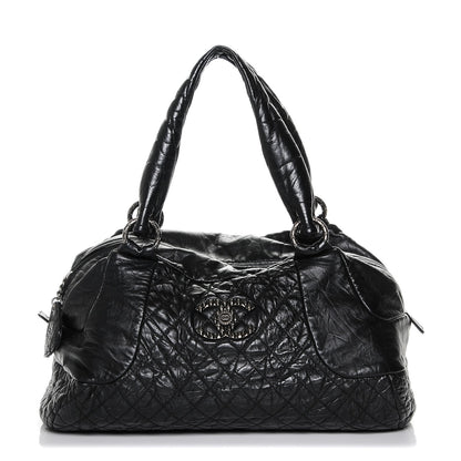 Chanel Aged Calfskin Coco Rider Bowling Bag Black 1 of 7