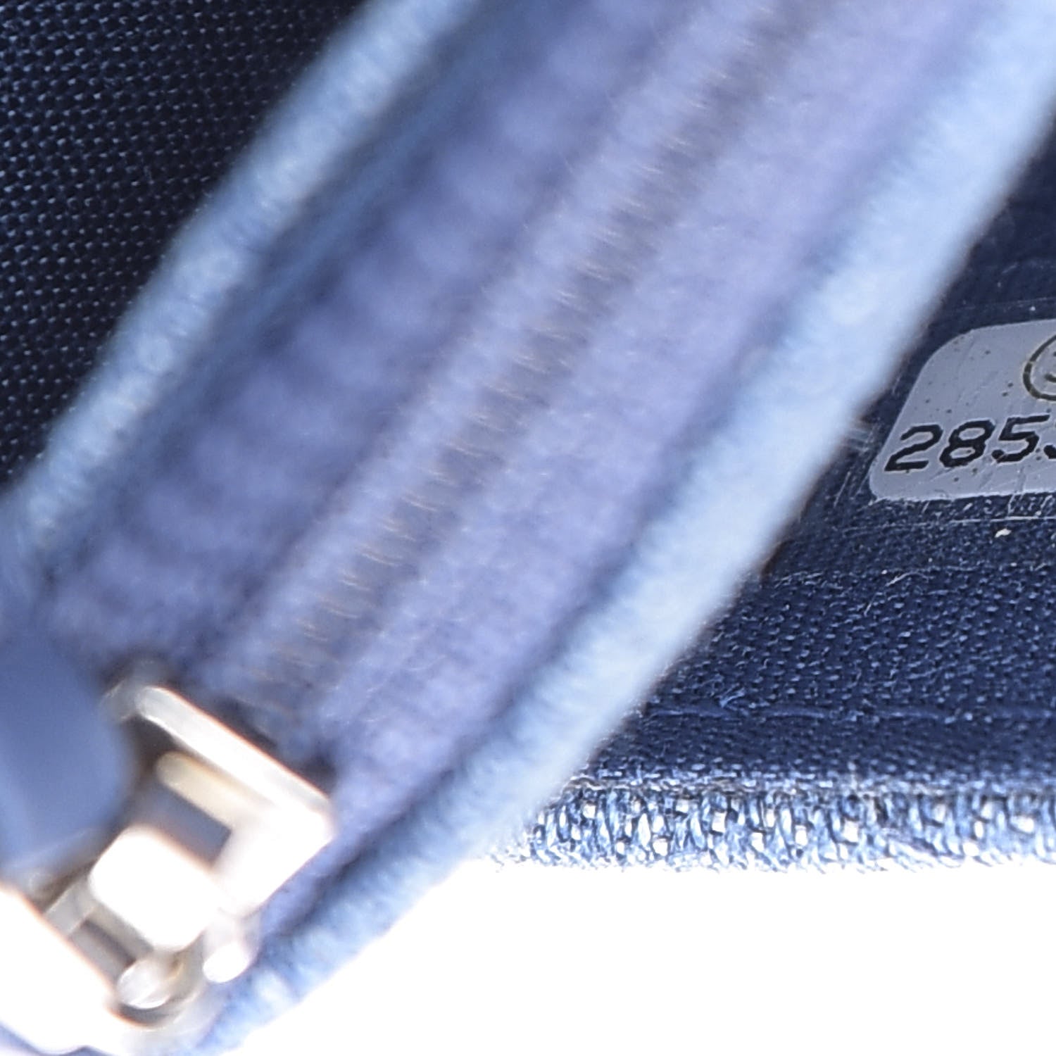 Chanel Denim Quilted Chain Around Wallet on Chain WOC Blue 7 of 10
