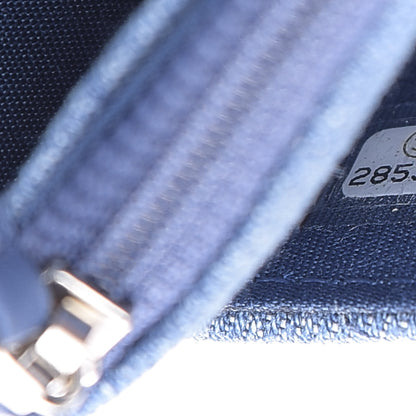 Chanel Denim Quilted Chain Around Wallet on Chain WOC Blue 7 of 10