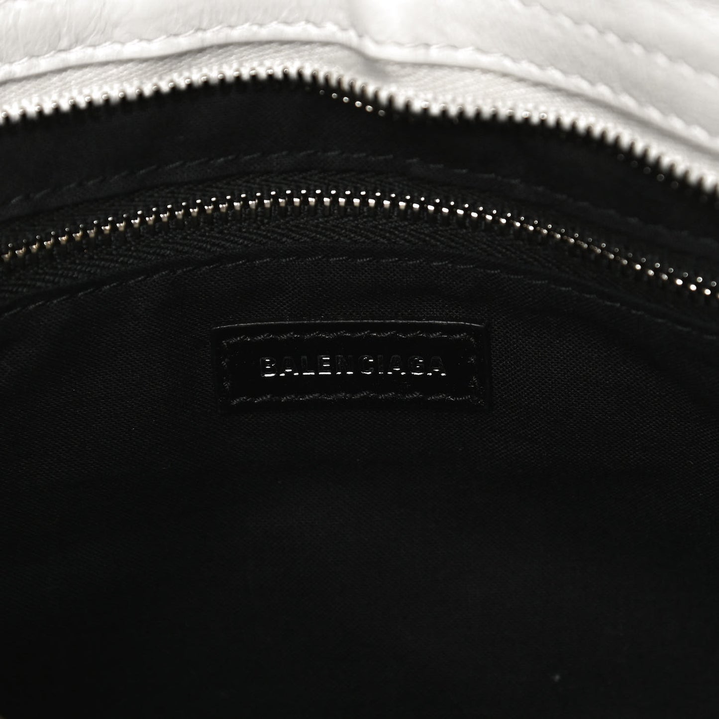 Matte Supple Lambskin Crocodile Embossed Classic Silver Hardware S City White