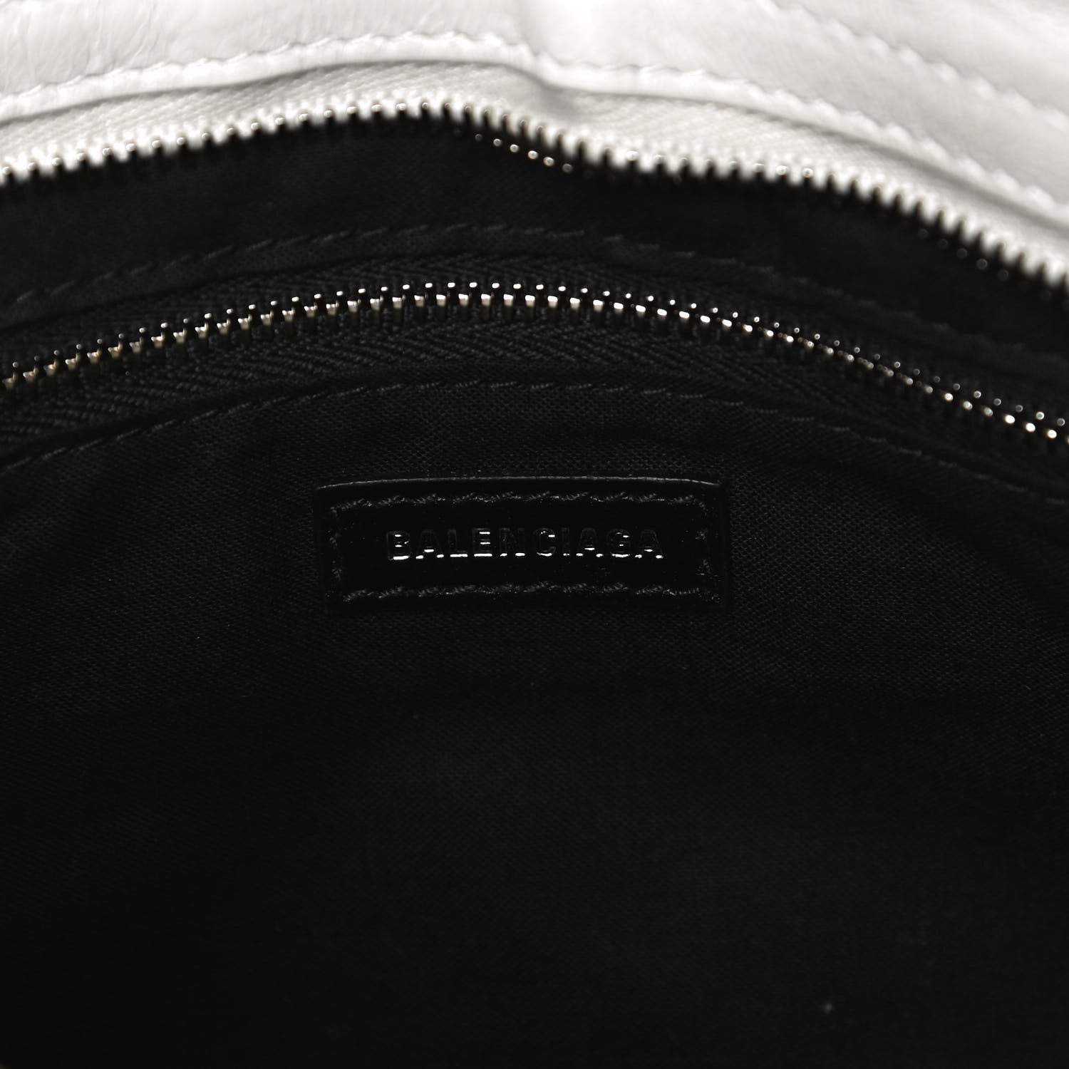 Balenciaga Matte Supple Lambskin Crocodile Embossed Classic Silver Hardware S City White 5 of 11