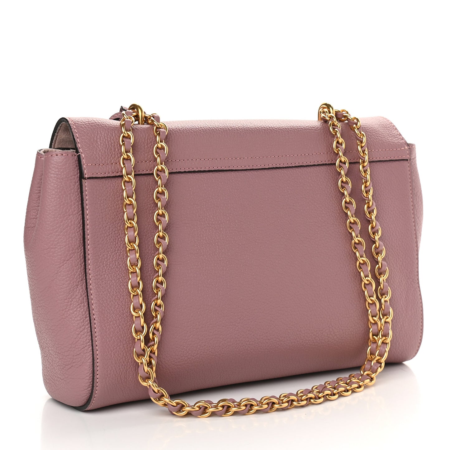 Calfskin Goat Medium Lily Flap Dark Blush
