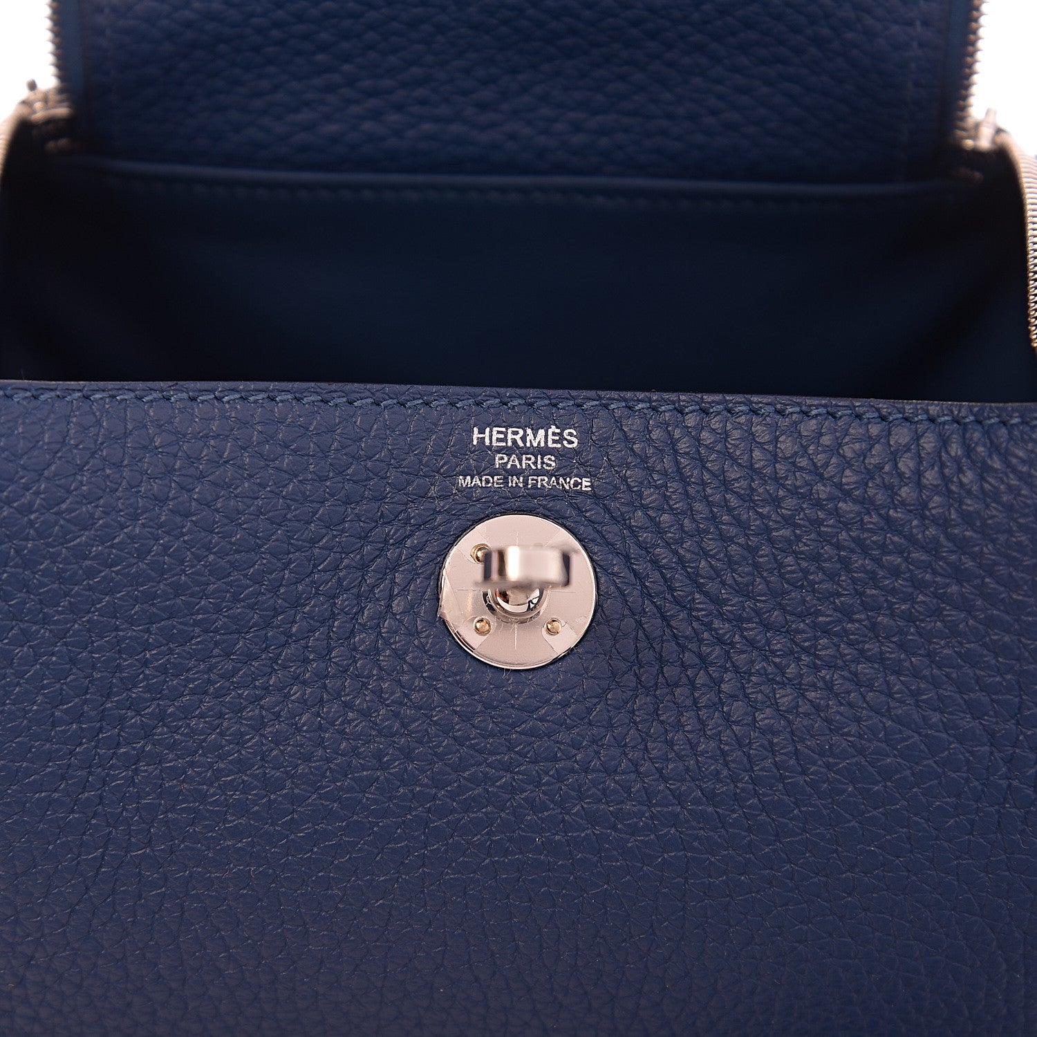 Hermes Taurillon Clemence Mini Lindy 20 Deep Bleu 5 of 9