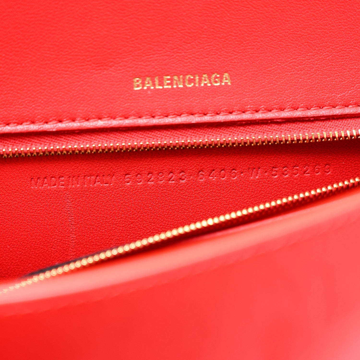 Balenciaga Shiny Box Calfskin Medium Hourglass Top Handle Bag Bright Red 7 of 14