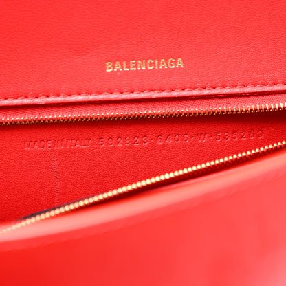Balenciaga Shiny Box Calfskin Medium Hourglass Top Handle Bag Bright Red 7 of 14