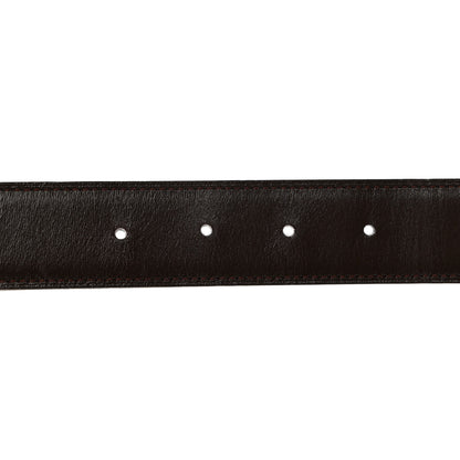 Hermes Box Togo 32mm Belt Strap 90 Chocolate Bleu Izmir 6 of 9