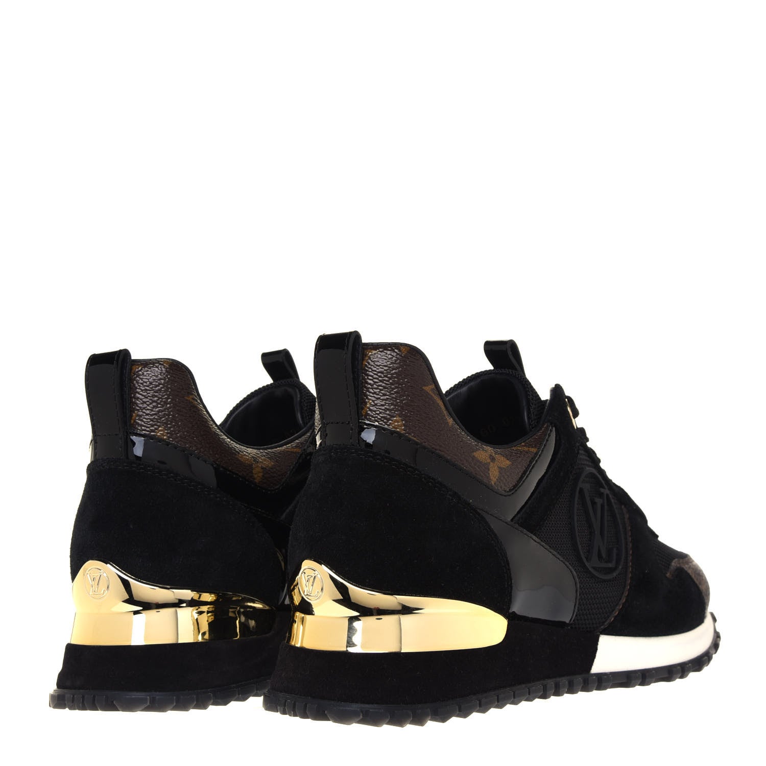 Louis Vuitton Suede Monogram Run Away Sneakers 36 Black 4 of 9