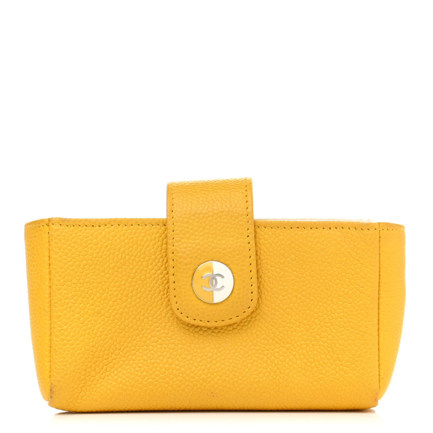 Chanel Caviar Phone Holder Wallet Yellow 1 of 8