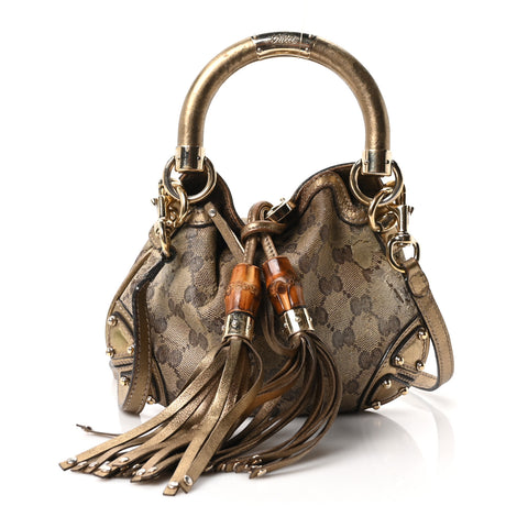 Monogram Mini Indy Top Handle Bag Metallic Gold