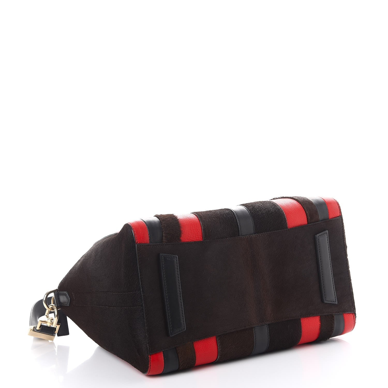 Givenchy Calf Hair Goatskin Smooth Calfskin Patchwork Medium Antigona Black Red 4 of 12