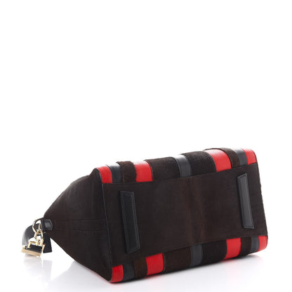 Givenchy Calf Hair Goatskin Smooth Calfskin Patchwork Medium Antigona Black Red 4 of 12