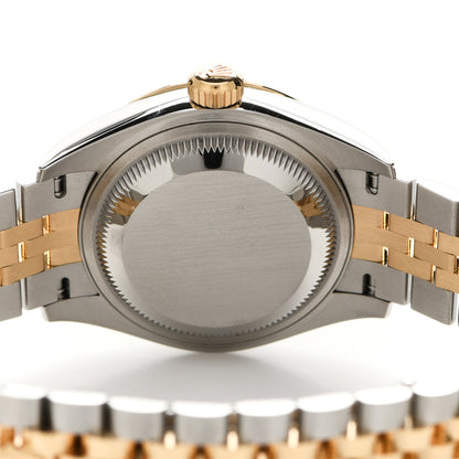 Rolex Stainless Steel 18K Yellow Gold Diamond 28mm Oyster Perpetual Datejust Watch Silver 279173 4 of 6