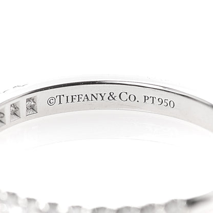 Tiffany Platinum Diamond .17ctw Soleste Half Eternity Band Ring 49 5 4 of 4