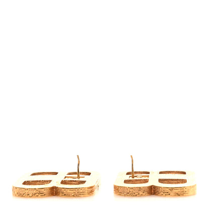 Balenciaga Crystal BB 2.0 Drop Earrings Gold 4 of 5
