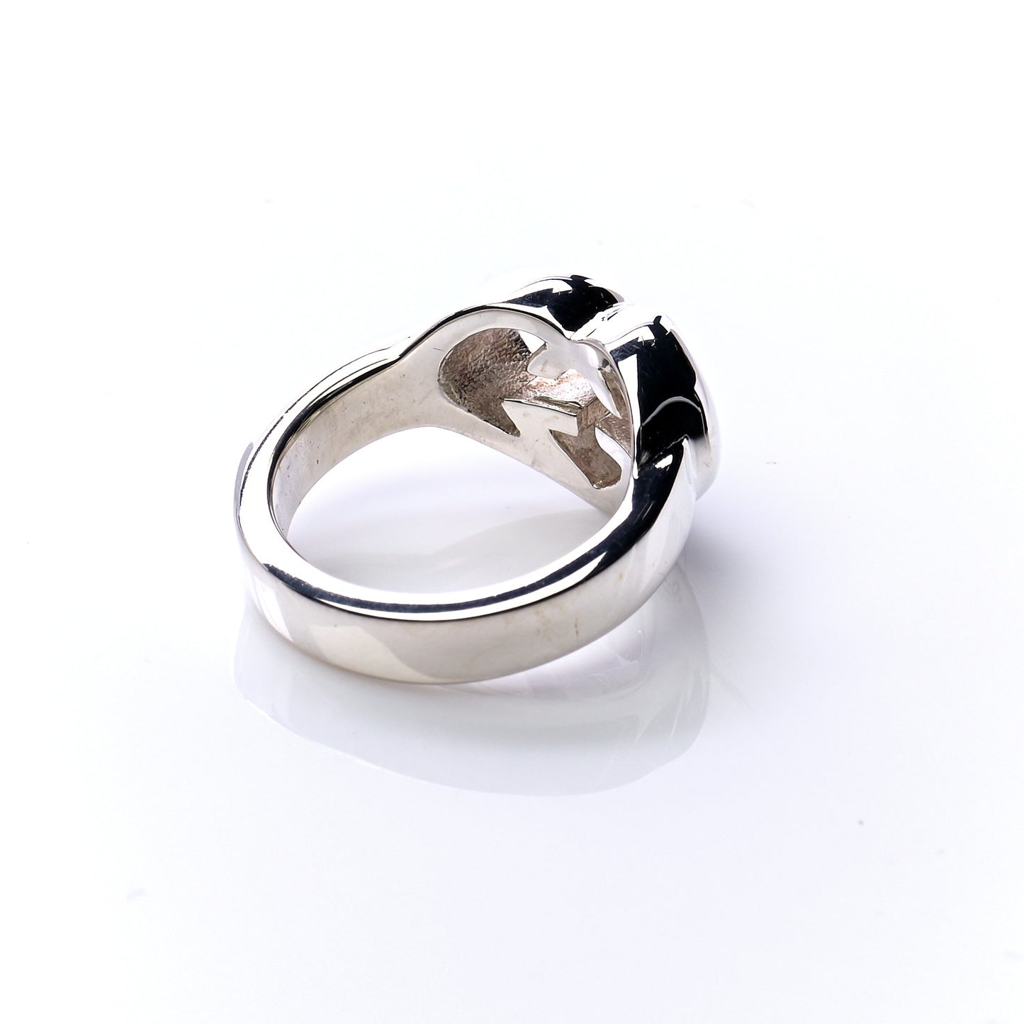 Sterling Silver Britt Interlocking G Heart Ring 54 7