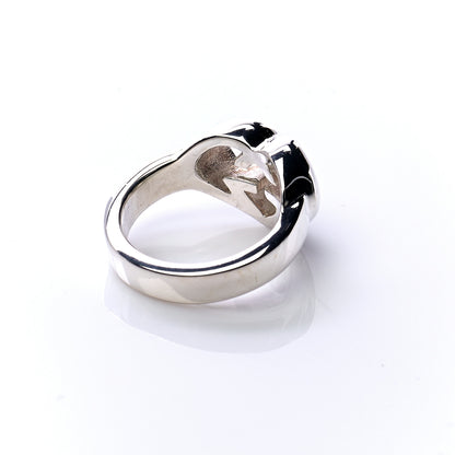 Gucci Sterling Silver Britt Interlocking G Heart Ring 54 7 5 of 8