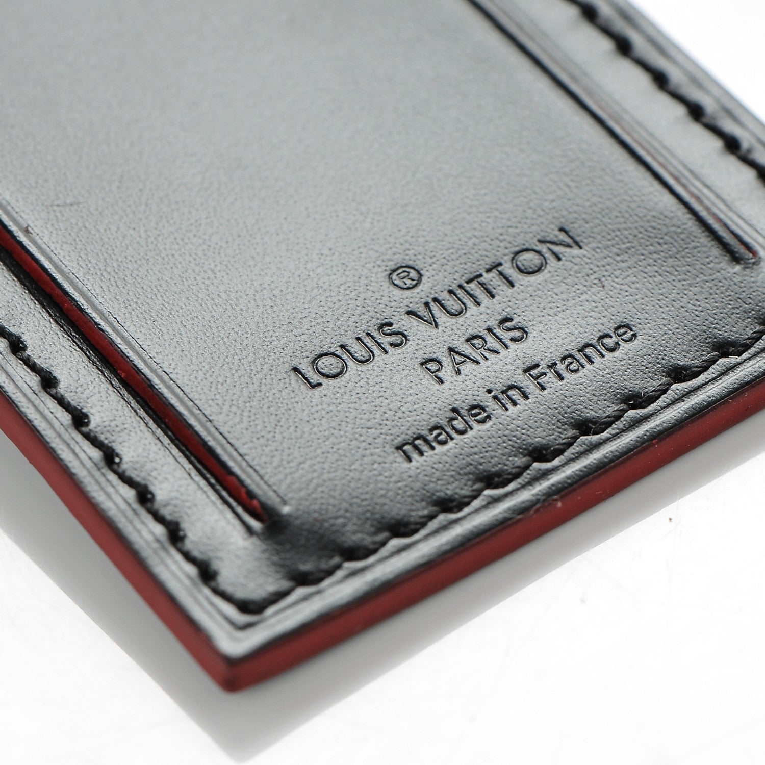 Louis Vuitton Calfskin Luggage Tag Black 4 of 4
